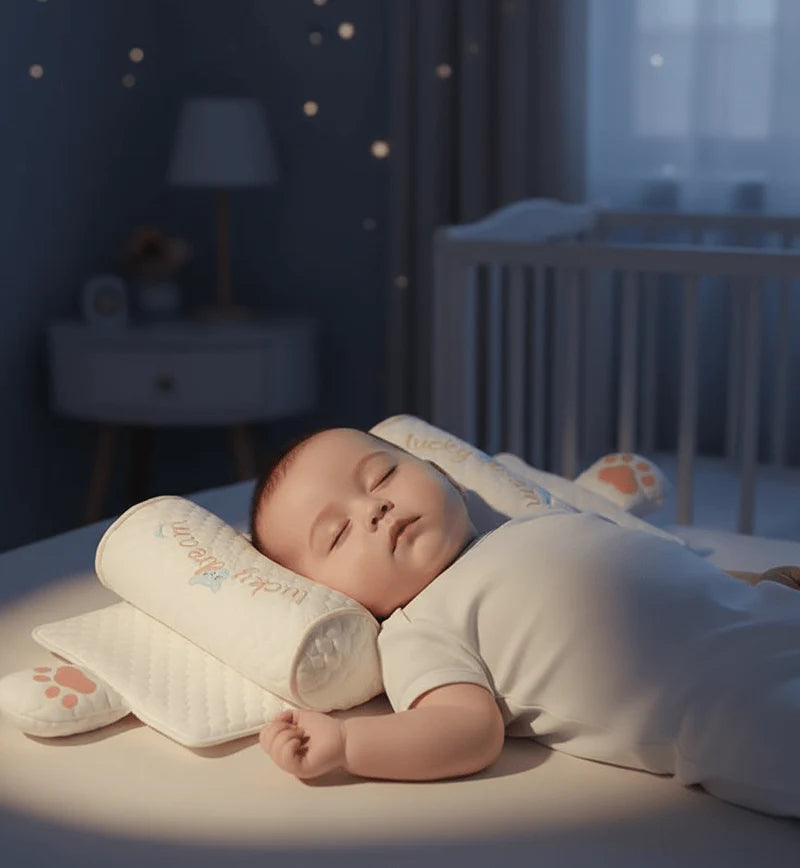 Baby Anti-Roll Sleep Pillow | Comfortable Head Support for Infants