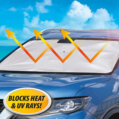 Car Windshield Sun Shade | Foldable Umbrella Heat Protector
