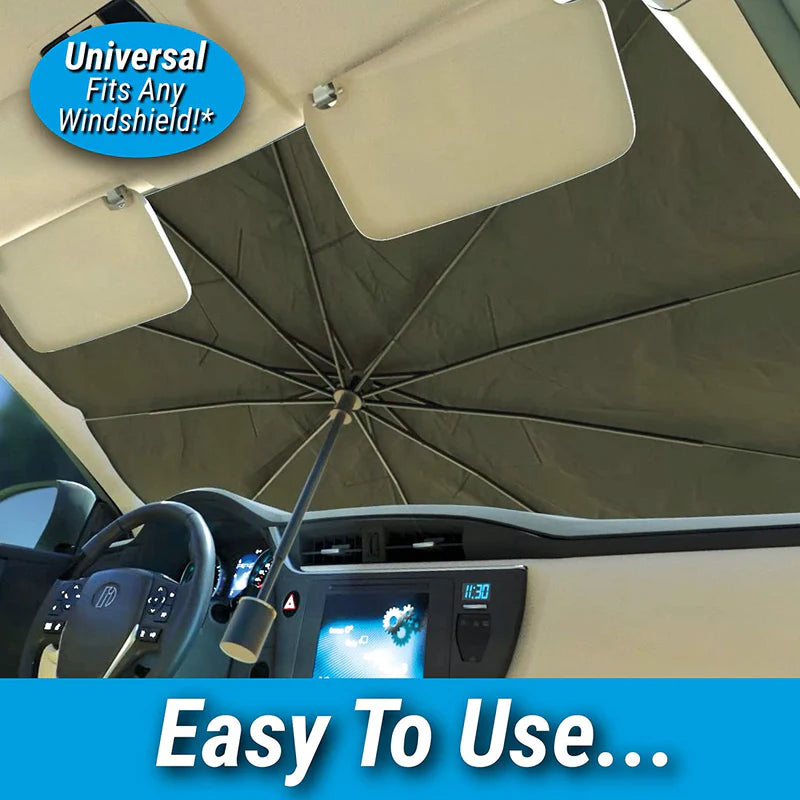 Car Windshield Sun Shade | Foldable Umbrella Heat Protector