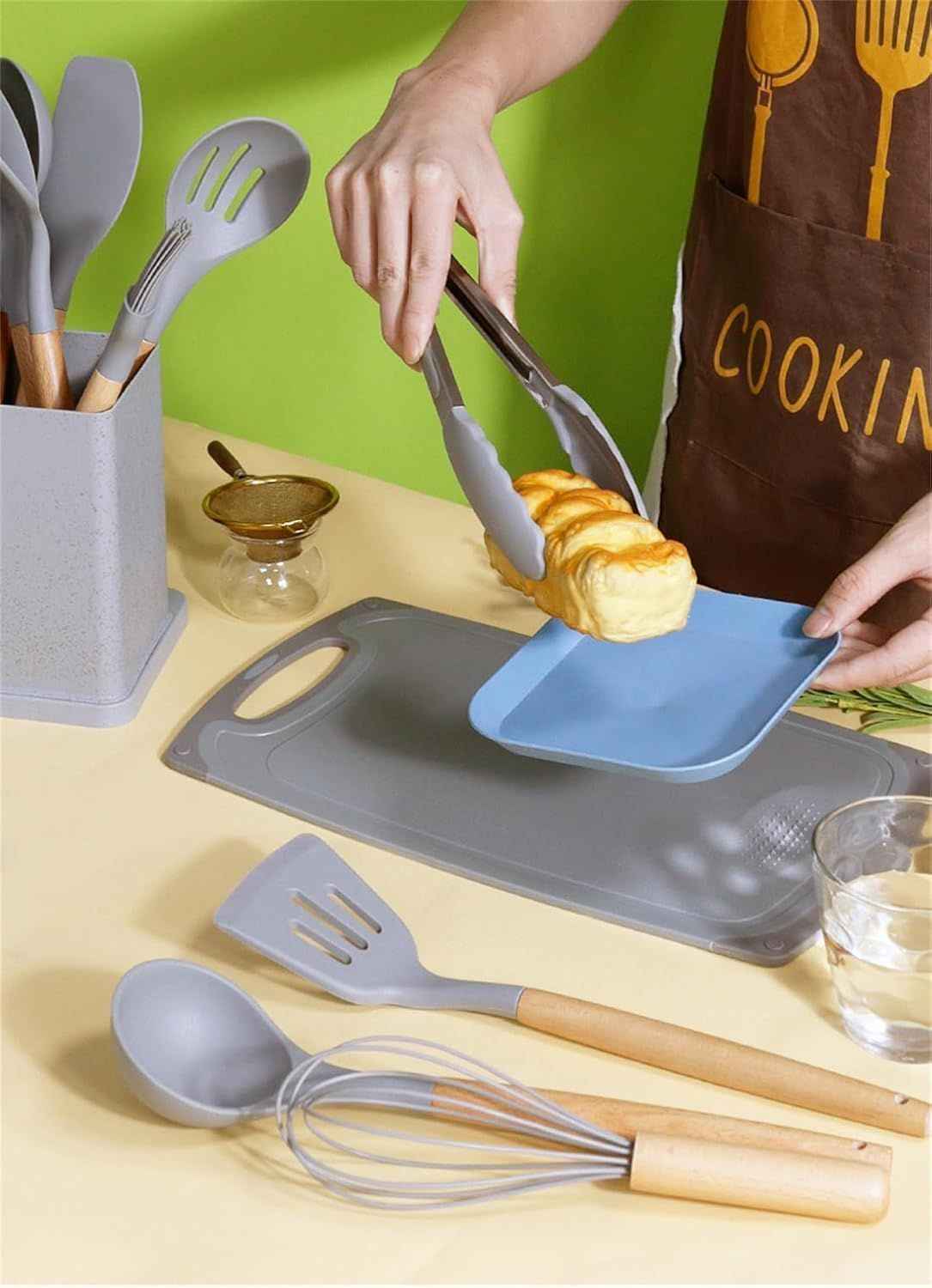19 PCS Kitchen Utensil Set | Complete Cooking Tool Kit with Holder