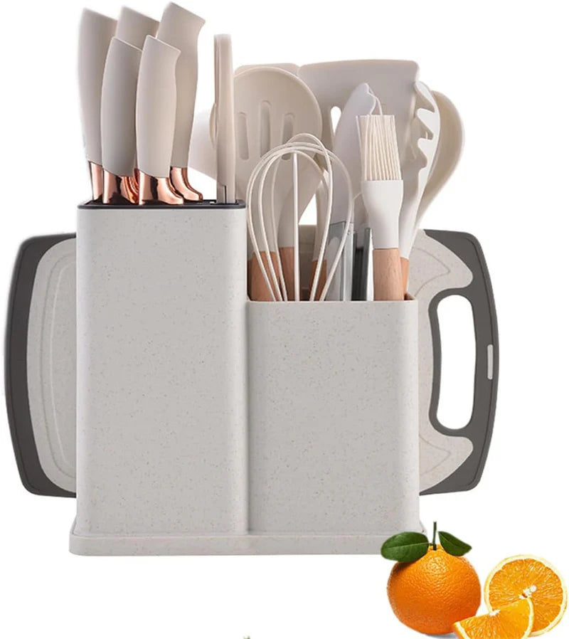 19 PCS Kitchen Utensil Set | Complete Cooking Tool Kit with Holder