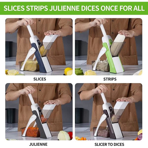 Manual Vegetable Cutter | Adjustable Multi-Slice Kitchen Tool