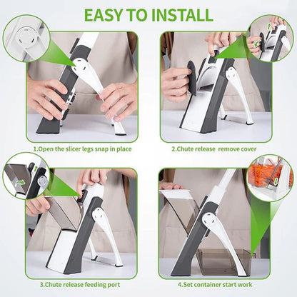 Manual Vegetable Cutter | Adjustable Multi-Slice Kitchen Tool