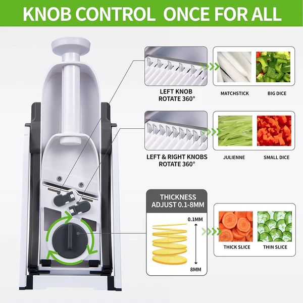 Manual Vegetable Cutter | Adjustable Multi-Slice Kitchen Tool