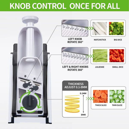 Manual Vegetable Cutter | Adjustable Multi-Slice Kitchen Tool